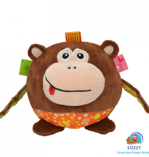 SozzyToys Çıngıraklı Maymun Topum (18 cm)