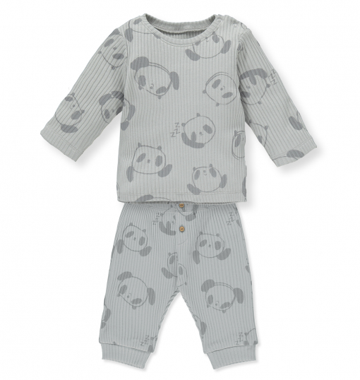 Bebetto Erkek Bebek Patikli Pijama Takımı 2Li Panda Love
