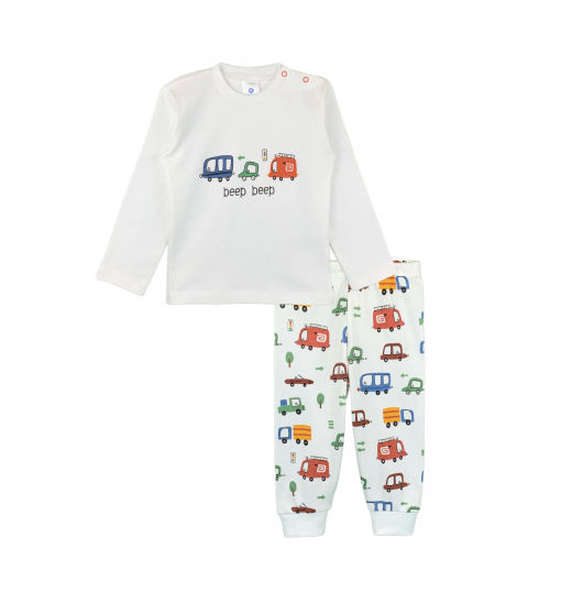 Luggi Baby Erkek Bebek Araçlar Pijama Takımı