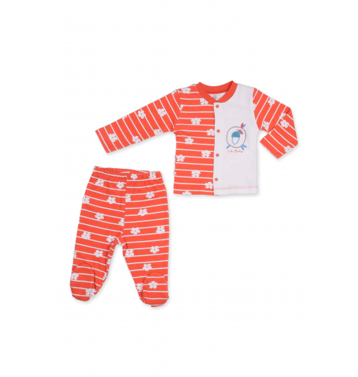 Luggi Baby Kız Bebek Sevimli Tilki Patikli Pijama Takımı