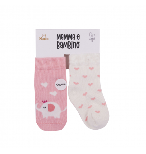Mamma E Bambino Kız Bebek 2Li Elephant Soket Çorap