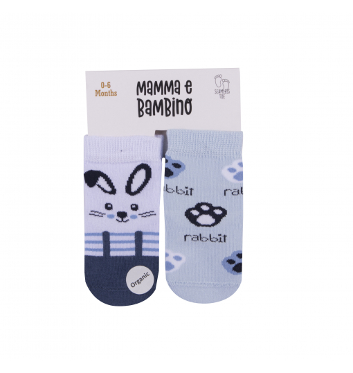 Mamma E Bambino Erkek Bebek 2Li Rabbit Soket Çorap