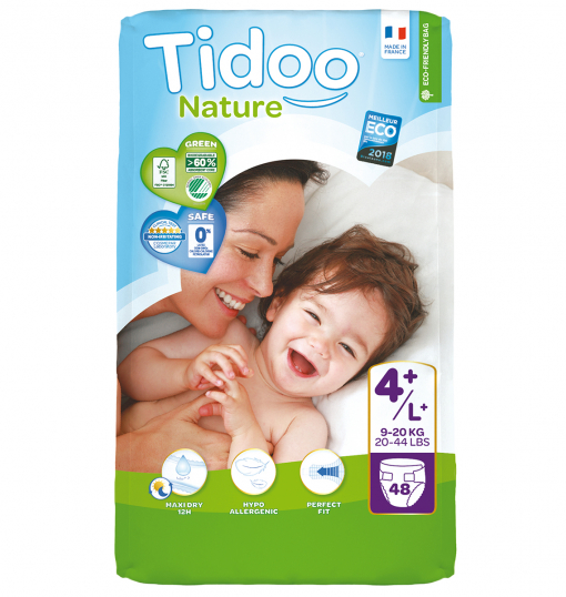Tidoo Hipoalerjenik-Ekolojik Bebek Bezi 4+ Numara Jumbo Maxi 9-20 kg
