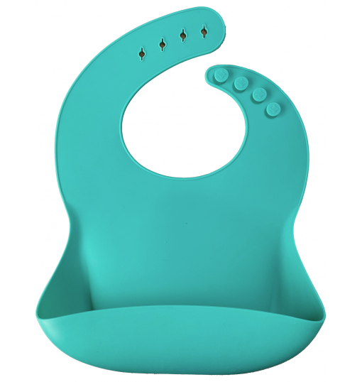 OiOi Silikon Mama Önlüğü Aqua Green