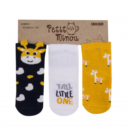 Petit Minou Kız Bebek 3Lü 3D Tall Lıttle Çorap