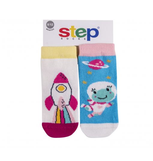 Step Erkek Bebek 2Li Space Frog Çorap
