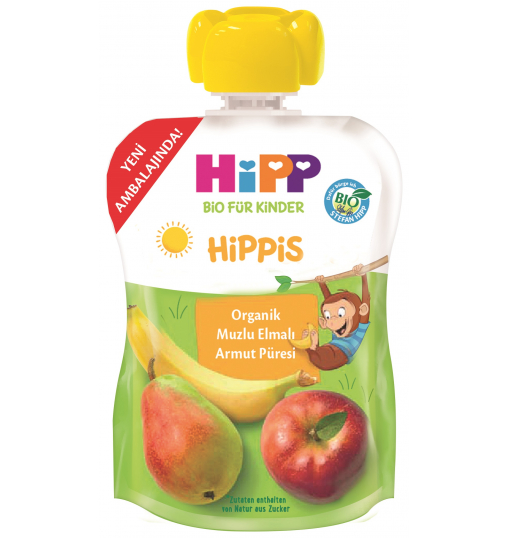 HiPP Organik Muzlu Elmalı Armut Püresi 100gr