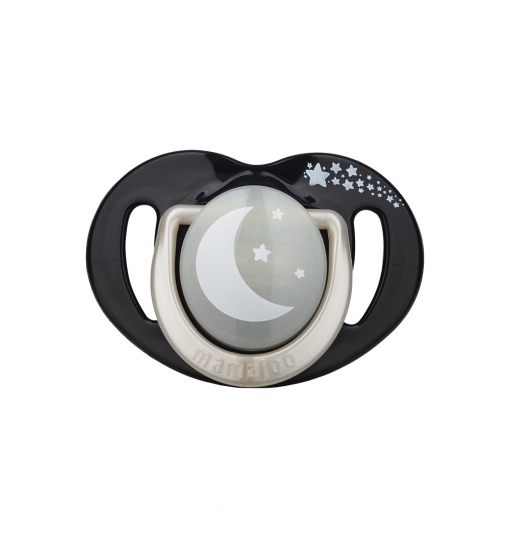 Mamajoo Black  Pearl Desenli 2li Ortodontik Emzik Gece  Gündüz Yalancı Emzik - 0 Ay+