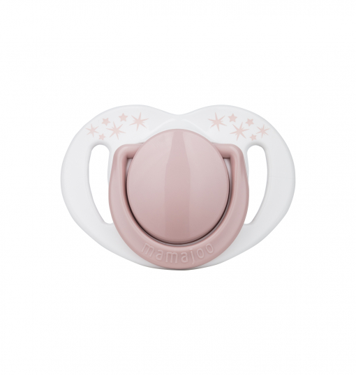 Mamajoo Powder Pınk Desenli 2li Silikon Ortodontik Yalancı Emzik - 6 Ay+ (Kutulu)