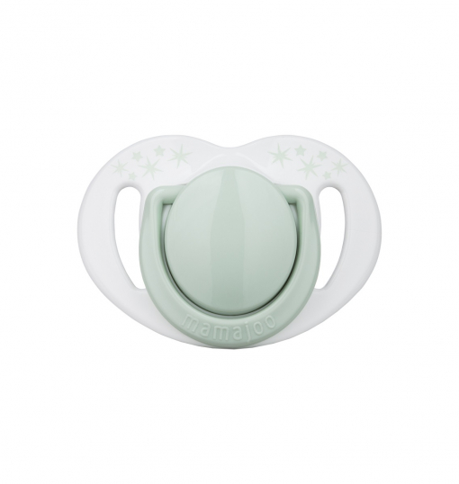 Mamajoo Powder Green Desenli 2li Ortodontik Yalancı Emzik - 0 Ay+ (Kutulu)