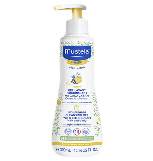 Mustela Kuru Ciltler için Cold Cream İçeren Besleyici Şampuan 300 ml
