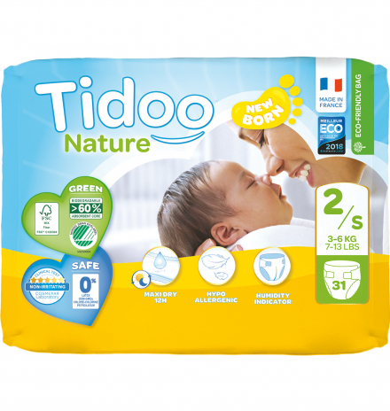 Tidoo Hipoalerjenik-Ekolojik Bebek Bezi 2 Numara Mini Single 3-6 kg