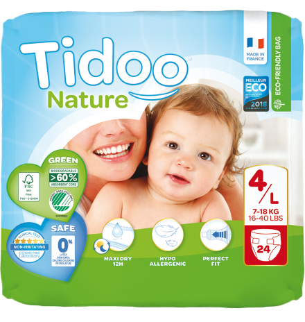 Tidoo Hipoalerjenik-Ekolojik Bebek Bezi 4 Numara Maxi Single 7-18 kg