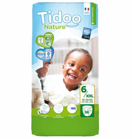 Tidoo Hipoalerjenik-Ekolojik Bebek Bezi 6 Numara Jumbo XXL 16-30 kg