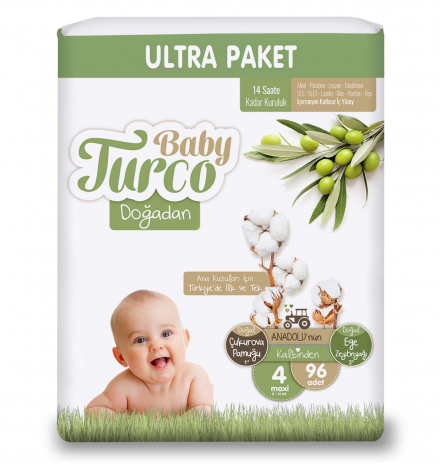 Baby Turco Doğadan Ultra Maxi 4 Numara 96 Adet