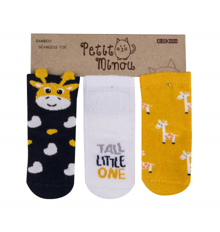 Petit Minou Kız Bebek 3Lü 3D Tall Lıttle Çorap